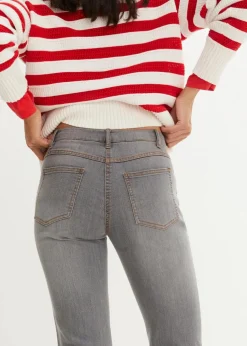 Straight Jeans Mid Waist, Stretch