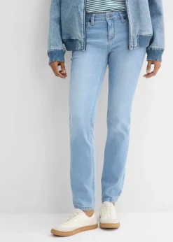 Straight Jeans Mid Waist, Stretch