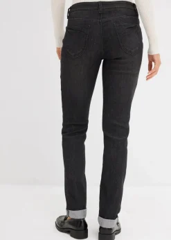 Straight Jeans Mid Waist, Stretch
