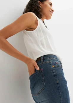 Straight Jeans Mid Waist, Stretch