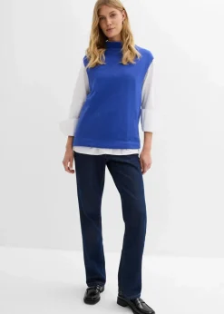 Straight-Jeans, High Waist, Long aus Bio-Baumwolle