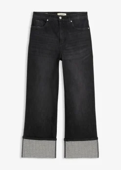 Straight-Jeans High Waist mit Turn Up