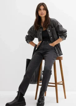 Straight-Jeans High Waist cropped