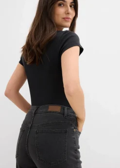 Straight-Jeans High Waist cropped