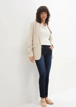 Straight-Jeans Mid Waist, Super Stretch mit Bequembund