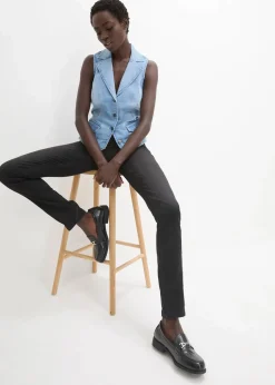 Straight-Jeans Mid Waist, Super Stretch mit Bequembund