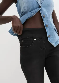 Straight-Jeans Mid Waist, Super Stretch mit Bequembund