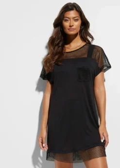 Strand Longshirt aus fließender Viskose