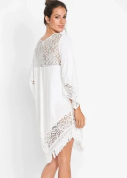 Strand Tunika mit Spitze aus Viskose