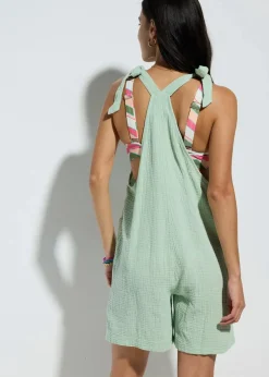 Strandjumpsuit aus luftigem Musselin