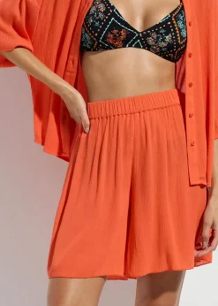 Strandshorts aus fließender Viskose