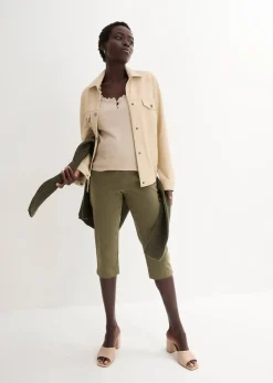 Stretchcapri mit Schlupfbund