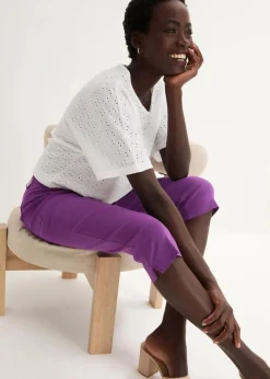 Stretchcapri mit Schlupfbund