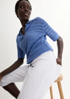 Stretchcapri mit Schlupfbund