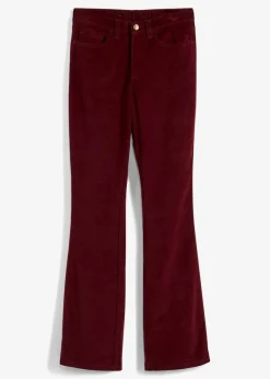 Stretch-Cord-Schlaghose mit High-Waist-Bequembund