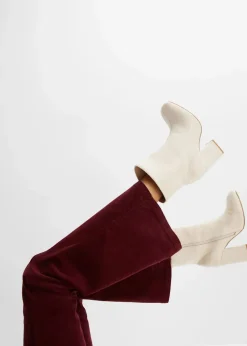 Stretch-Cord-Schlaghose mit High-Waist-Bequembund