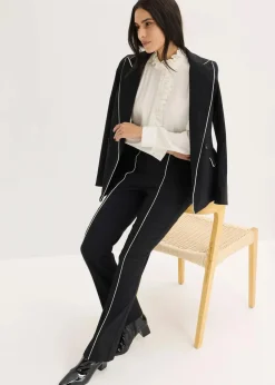 Stretch-Hose flared aus Bengalin