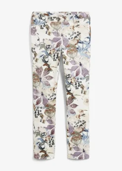 Stretch-Hose mit Blumen-Print