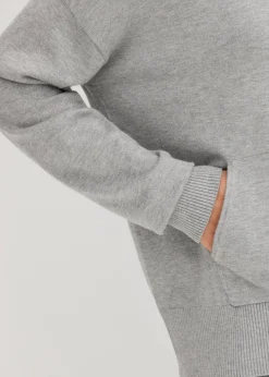 Strick-Hoodie mit Kängurutasche aus Viskose-Mix