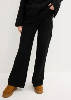 Strickhose mit Zopfmuster