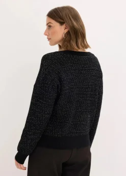 Strickjacke aus fließendem Viskose-Mix