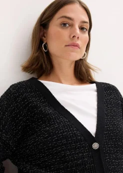 Strickjacke aus fließendem Viskose-Mix