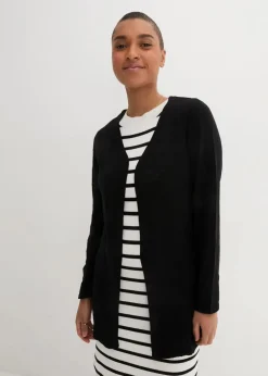 Strickjacke aus reiner leichter Baumwoll-Slub Qualität