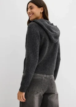 Strickjacke mit Kapuze
