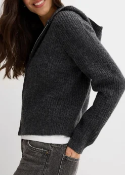 Strickjacke mit Kapuze