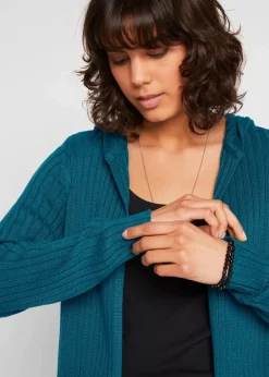 Strickjacke mit Kapuze