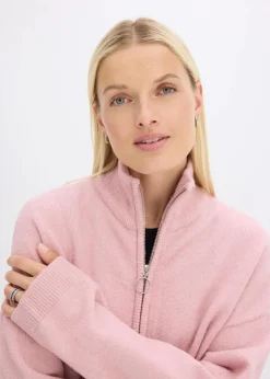 Strickjacke mit Reißverschluss