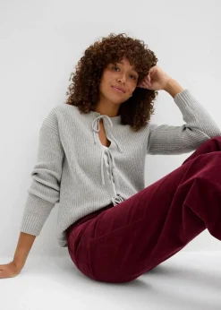 Strickjacke mit Schleifen-Detail