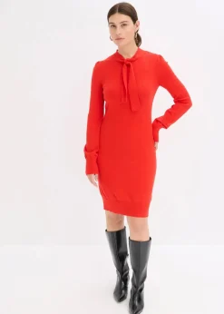 Strickkleid aus fließendem Viskose-Mix