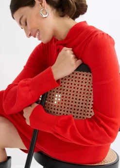 Strickkleid aus fließendem Viskose-Mix