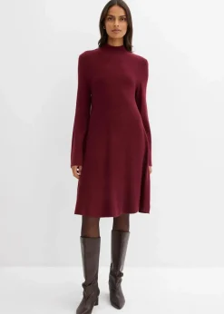 Strickkleid in A-Linie aus Viskose-Mix