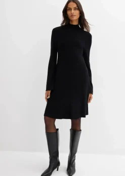 Strickkleid in A-Linie aus Viskose-Mix