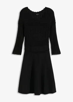 Strickkleid mit Ajourmuster