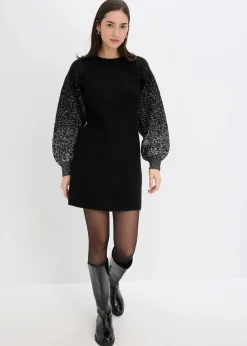 Strickkleid mit Glitzer-Effekt