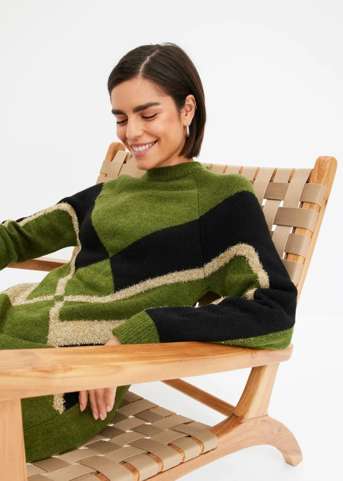 Strickkleid mit Glitzereffekt