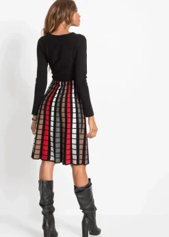 Strickkleid mit Karos