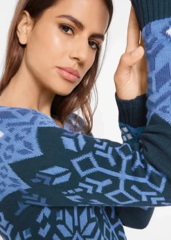 Strickkleid mit Norwegermuster