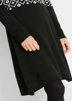 Strickkleid mit Norwegermuster