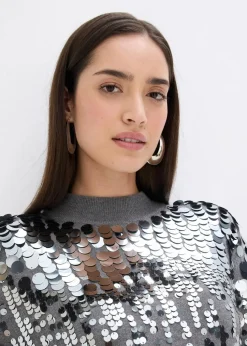Strickkleid mit Pailletten