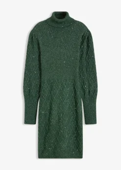 Strickkleid mit Pailletten