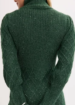 Strickkleid mit Pailletten