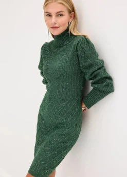 Strickkleid mit Pailletten
