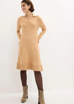Strickkleid mit Polokragen