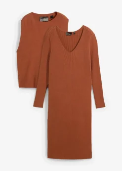 Strickkleid mit Pullunder 2tlg. Set