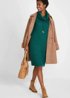 Strickkleid mit Schalkragen