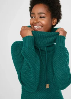 Strickkleid mit Schalkragen